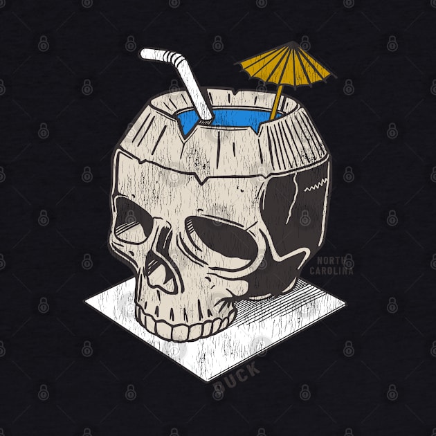 Duck, NC Summertime Vacationing Skull Drink by Contentarama